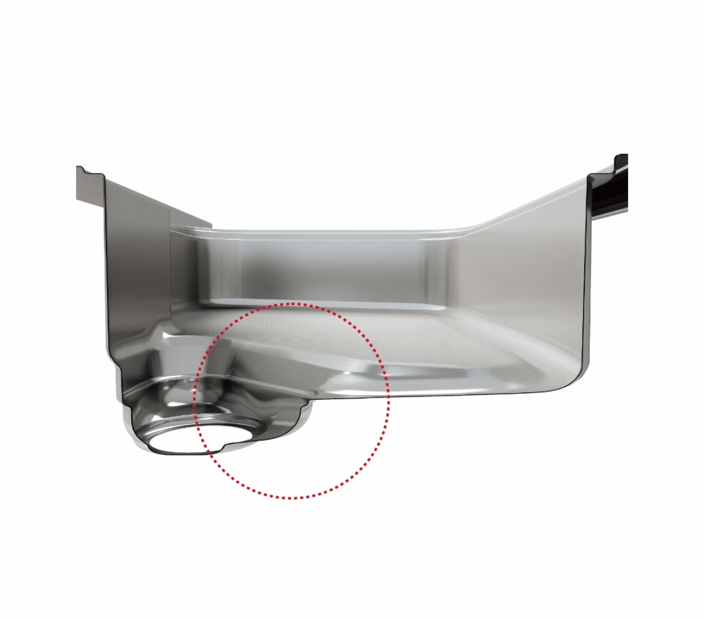 ステディアのシンクは「流レール」を採用