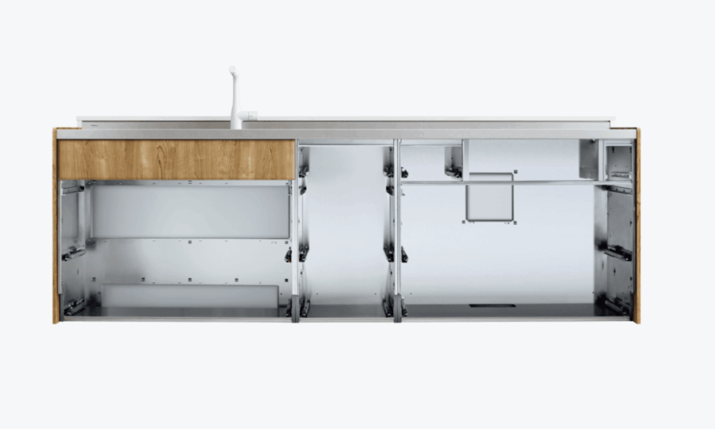 ステディアは、キャビネットの内部もオールステンレス