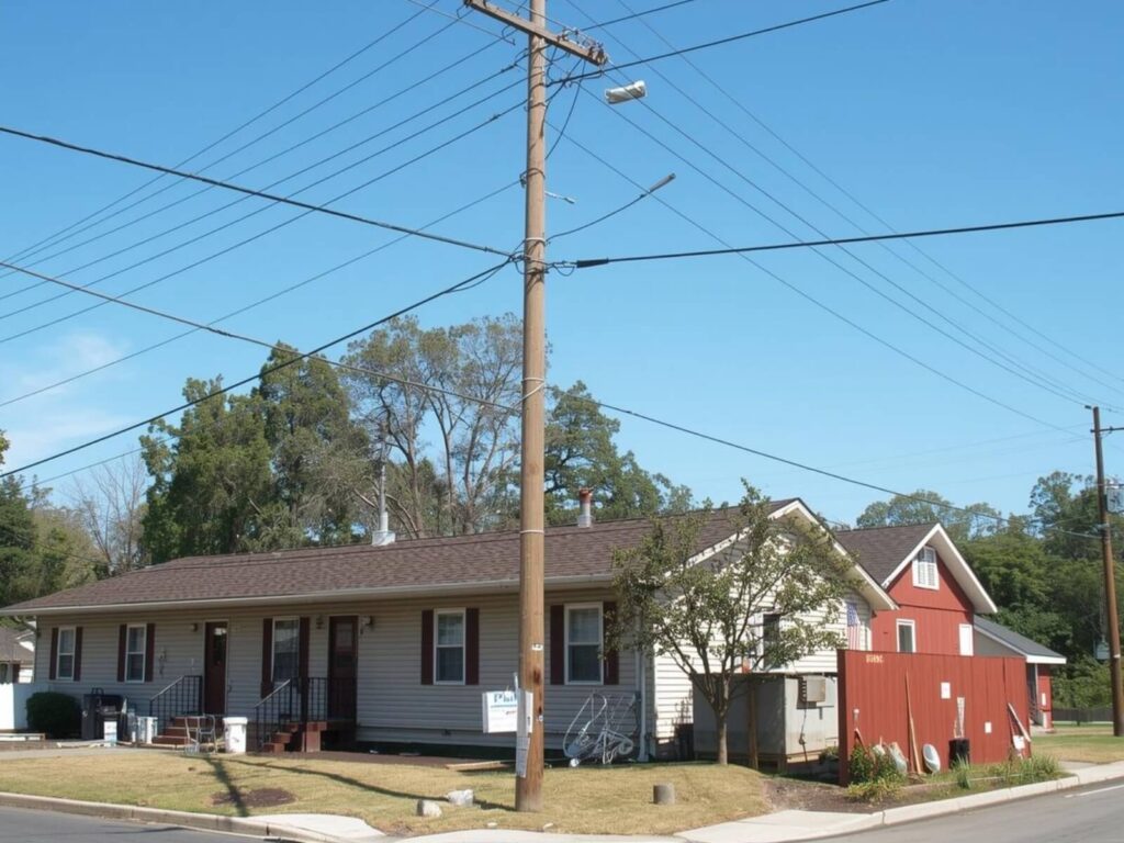 敷地内に電柱があると、駐車計画や外構デザインに制限が出やすくなる